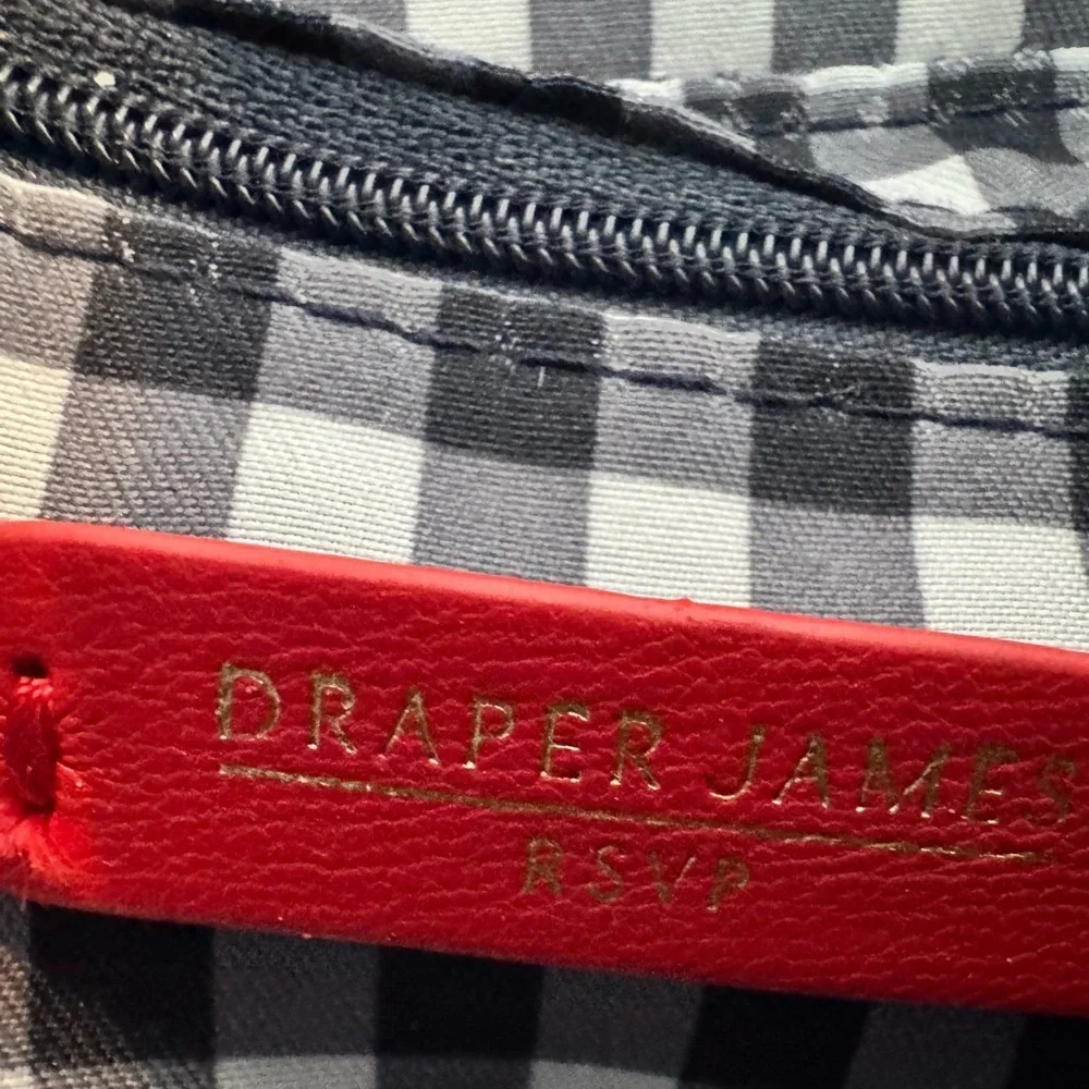 Draper James RSVP Quilted Mini Tote Crossbody Lipstick Red Faux Leather Bag